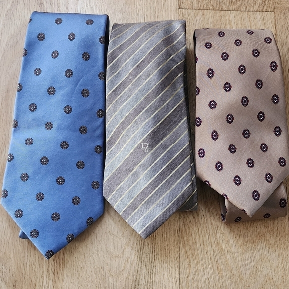 Christian Dior Set of 3 ties designer - Picture 1 of 7